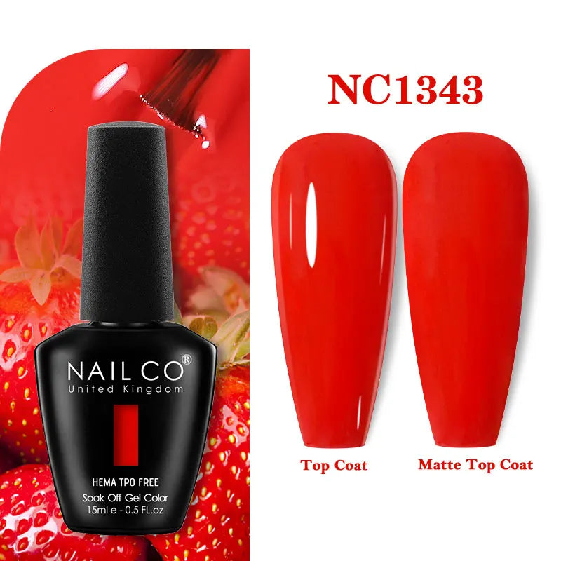 NAILCO 15ml Hema TPO Free Gel Nails Poilsh Vernis Semi Permanent UV Varnish Gel Nail Art Manicure Design TOP BASE Varnish Hybrid