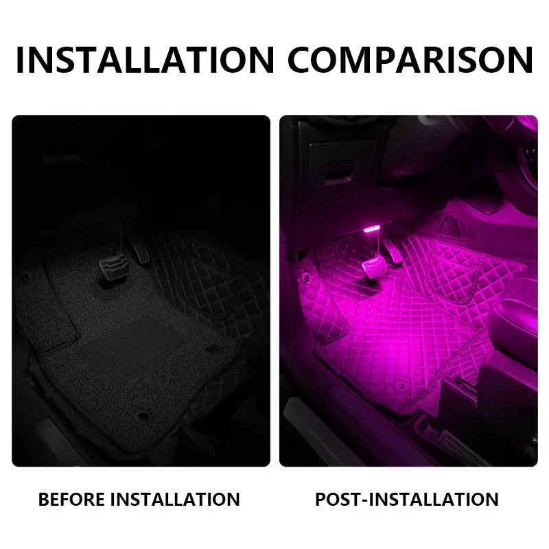 Car LED Touch Lights USB Sensor Rechargeable Reading Light Auto Door Light Roof Ceiling Lamp Car Interior Atmosphere Lamp