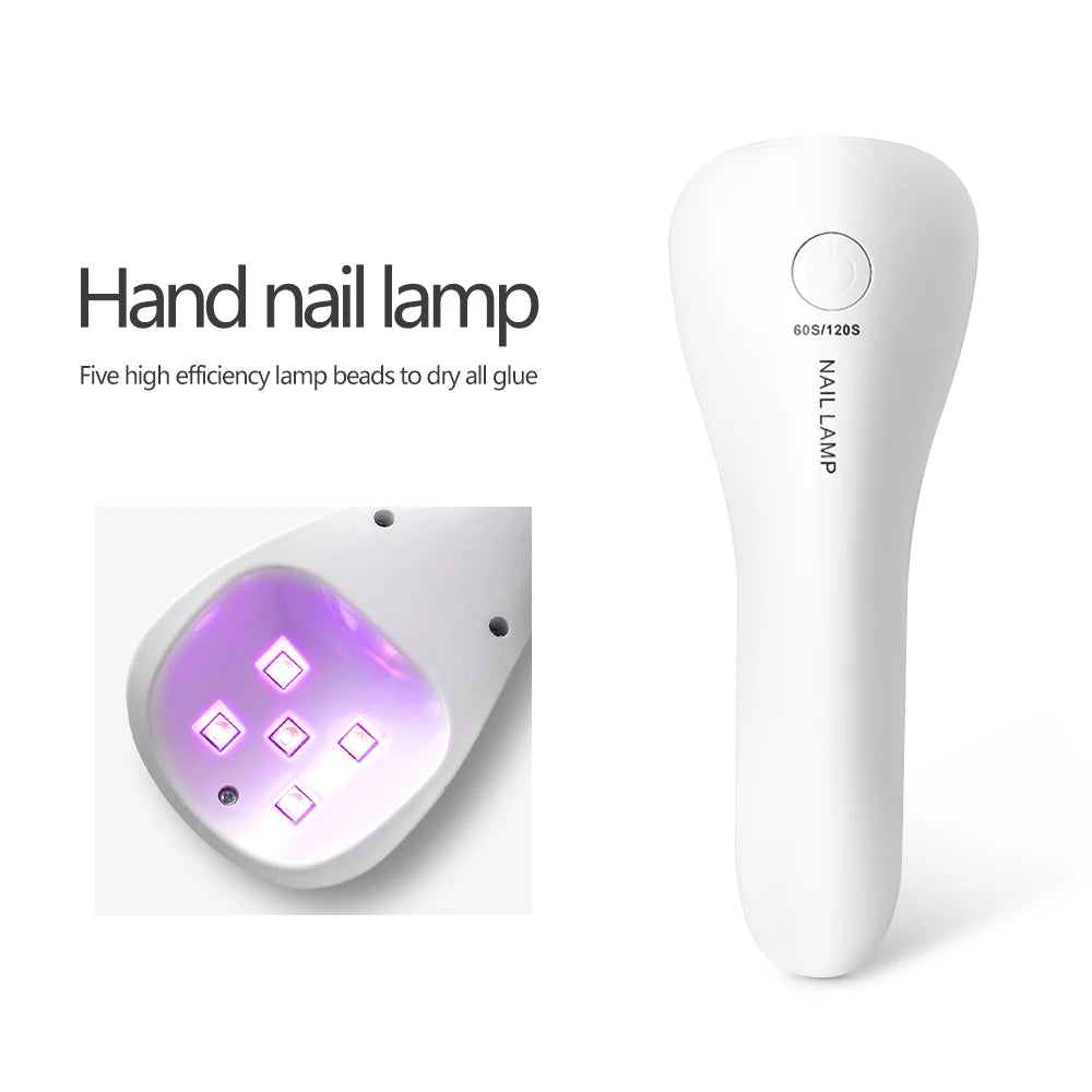 LINMANDA Handheld UV LED Lamp for Nails Drying Lamp Rechargeable Mini Manicure Lamp Nail Dryer For Gel Polish Manicure Tools