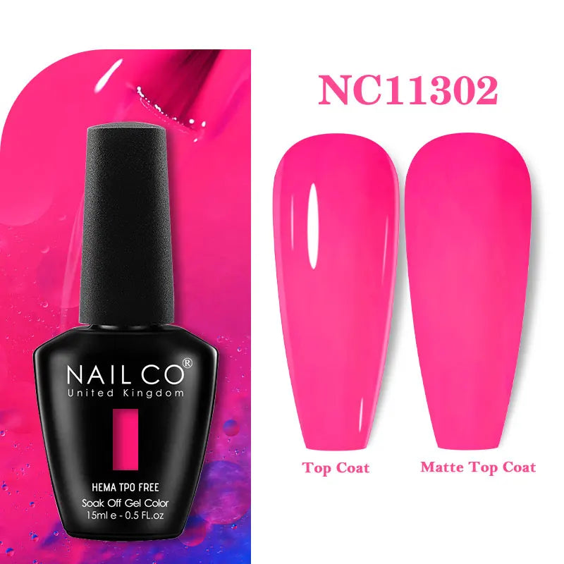 NAILCO 15ml Hema TPO Free Gel Nails Poilsh Vernis Semi Permanent UV Varnish Gel Nail Art Manicure Design TOP BASE Varnish Hybrid