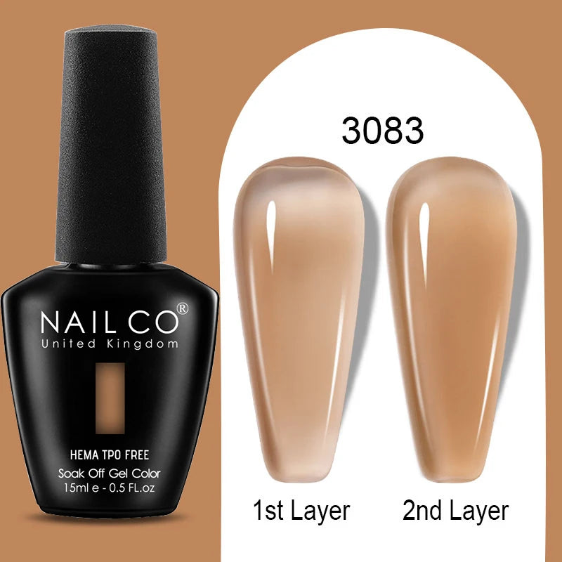 NAILCO 15ml Hema TPO Free Gel Nails Poilsh Vernis Semi Permanent UV Varnish Gel Nail Art Manicure Design TOP BASE Varnish Hybrid