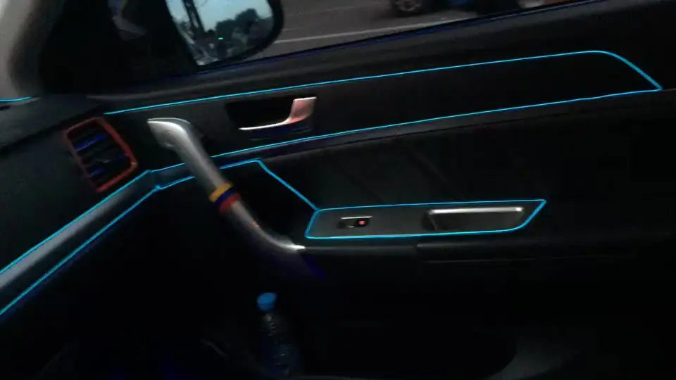 LED Car Ambient Lamp Car Interior Decoration Light Cold Light Strips  Waterproof Dashboard Console Lamp1/2/3/4/5M 12V Universal