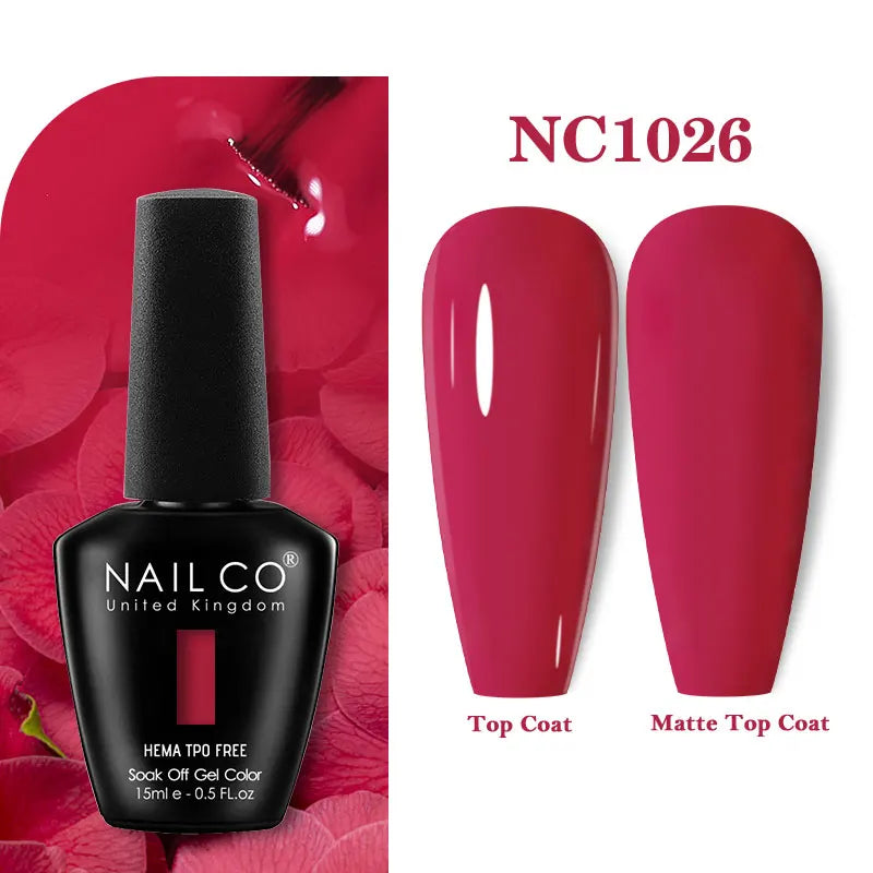 NAILCO 15ml Hema TPO Free Gel Nails Poilsh Vernis Semi Permanent UV Varnish Gel Nail Art Manicure Design TOP BASE Varnish Hybrid