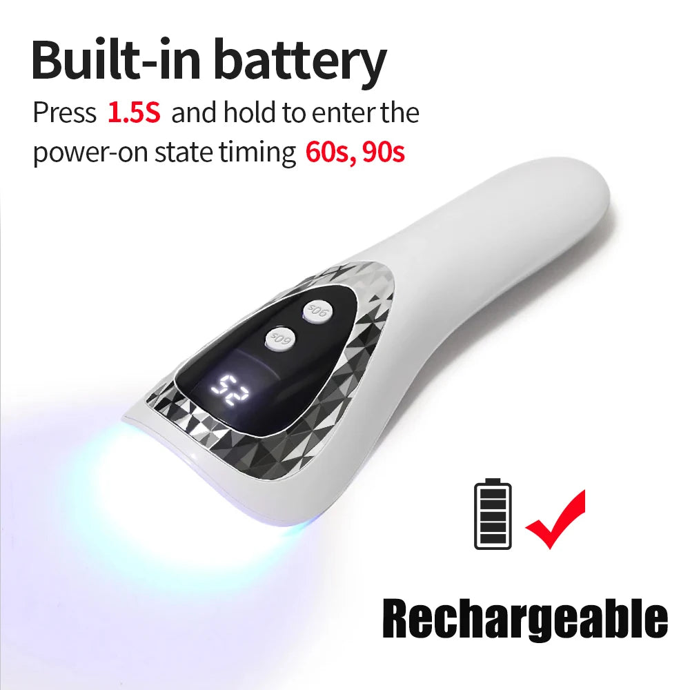 LINMANDA Handheld UV LED Lamp for Nails Drying Lamp Rechargeable Mini Manicure Lamp Nail Dryer For Gel Polish Manicure Tools