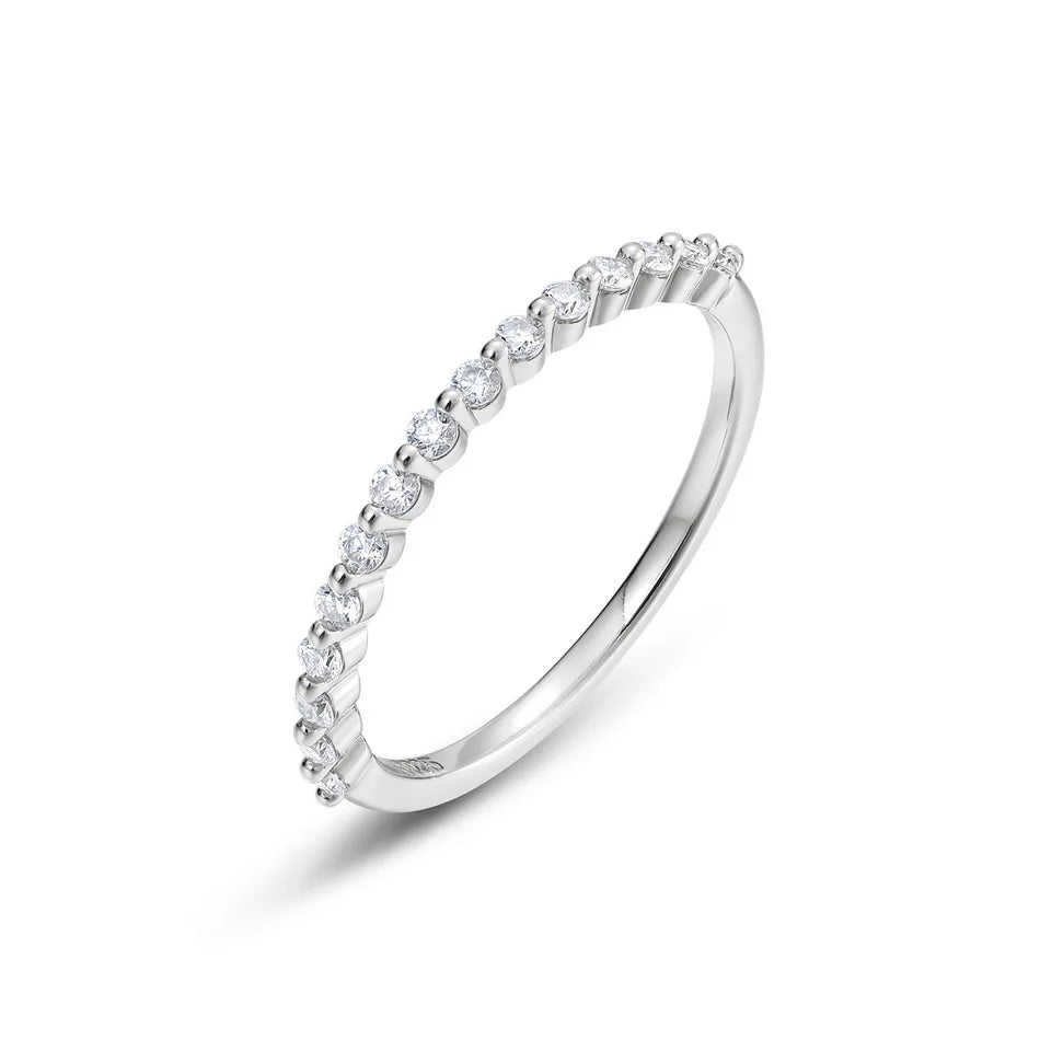ALLNOEL 2mm Full Eternity Moissanite Wedding Band 925 Sterling Silver D Color VVS1 Stackable Ring For Women Fine Jewelry