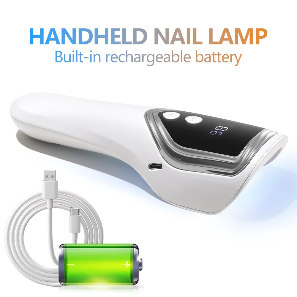 LINMANDA Handheld UV LED Lamp for Nails Drying Lamp Rechargeable Mini Manicure Lamp Nail Dryer For Gel Polish Manicure Tools