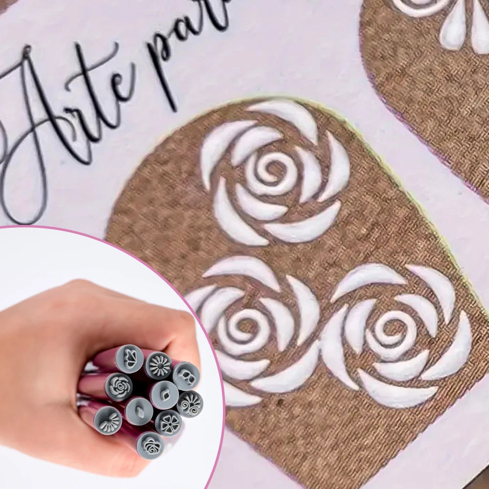 4/6/10/20Pcs Nail Art Stamp Pen Set Flower Butterfly Graffiti Nails Stamping Manicure Painting Drawing Templates Dotting Tools *