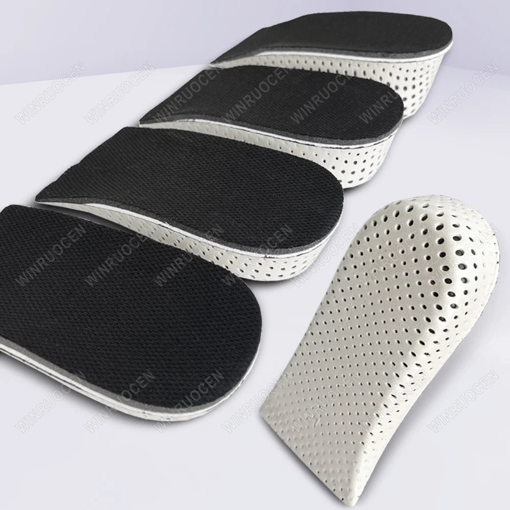 1/2 Pairs 2/3/4/5cm Height Increase Insoles Unisex Memory Foam Heel Lifts Breathable Sweat Absorbent Elevator Shoe Pads insoles