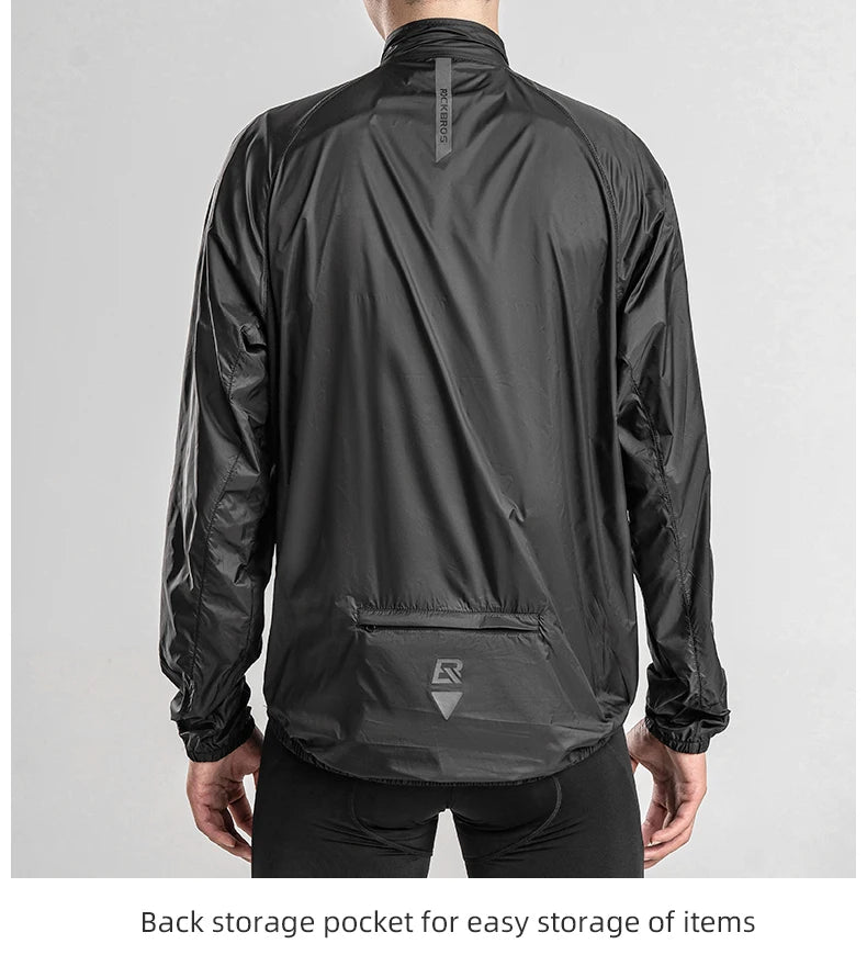 ROCKBROS Summer Cycling Jacket Lightweight Portable Coat Quick Dry Breathable Sunscreen Jacket Outdoor Sports Cycling Clothing