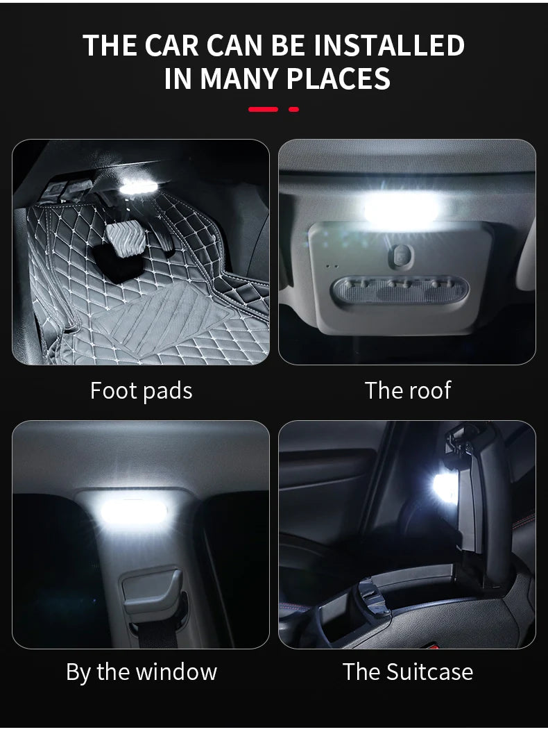 Car LED reading light Interior light Trunk light Car mounted ceiling Indoor and rear interior touch lighting