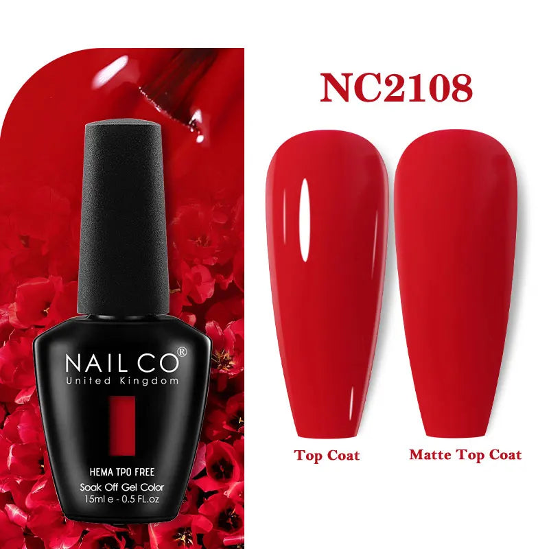 NAILCO 15ml Hema TPO Free Gel Nails Poilsh Vernis Semi Permanent UV Varnish Gel Nail Art Manicure Design TOP BASE Varnish Hybrid