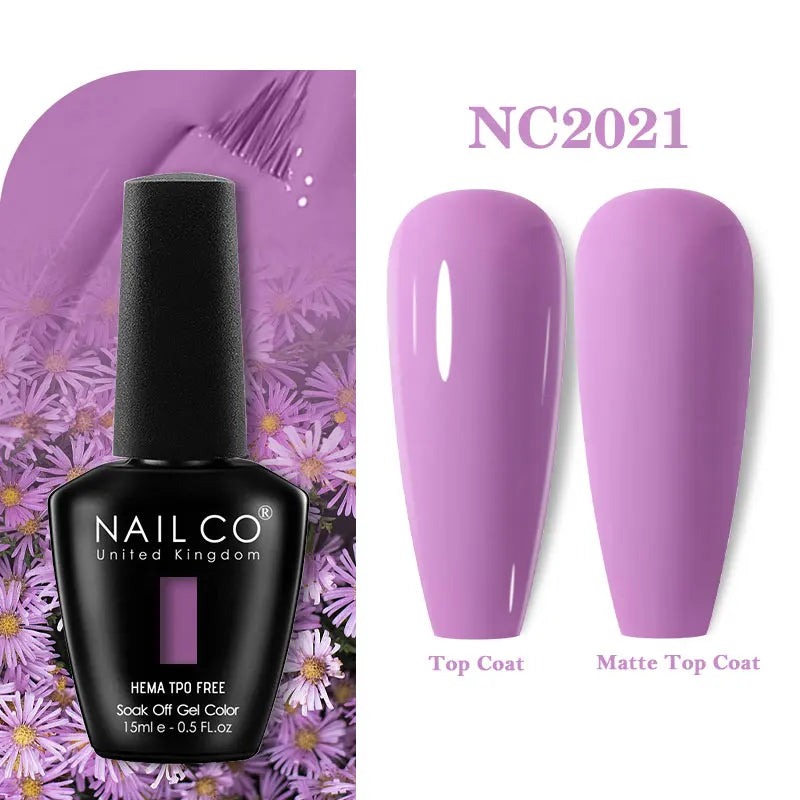 NAILCO 15ml Hema TPO Free Gel Nails Poilsh Vernis Semi Permanent UV Varnish Gel Nail Art Manicure Design TOP BASE Varnish Hybrid