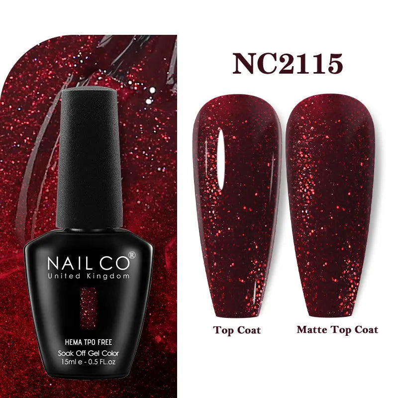 NAILCO 15ml Hema TPO Free Gel Nails Poilsh Vernis Semi Permanent UV Varnish Gel Nail Art Manicure Design TOP BASE Varnish Hybrid