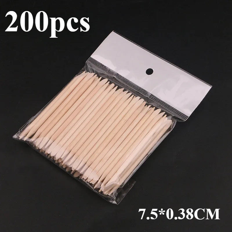 50-300pc/Set for Nail Different Sizes Orange Wood Sticks Cuticle Pusher Cuticle Remove Tool Manicure Pedicure Care nails