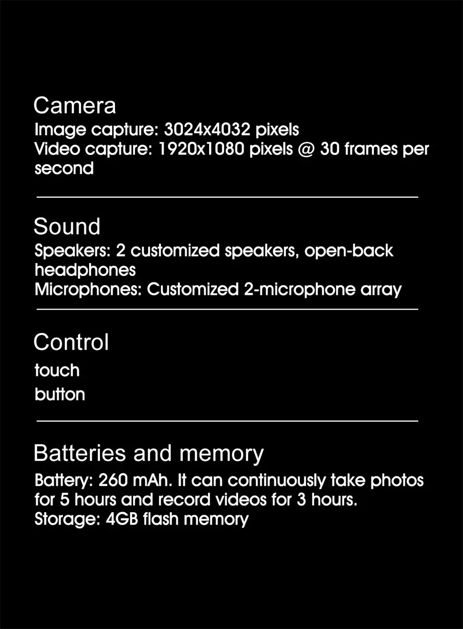Lenovo AI Smart Glasses With 8K 1200mp Camera Chat Gpt Touch Sport Sunglasses Music Player Bluetooth Calling Voice Assistant