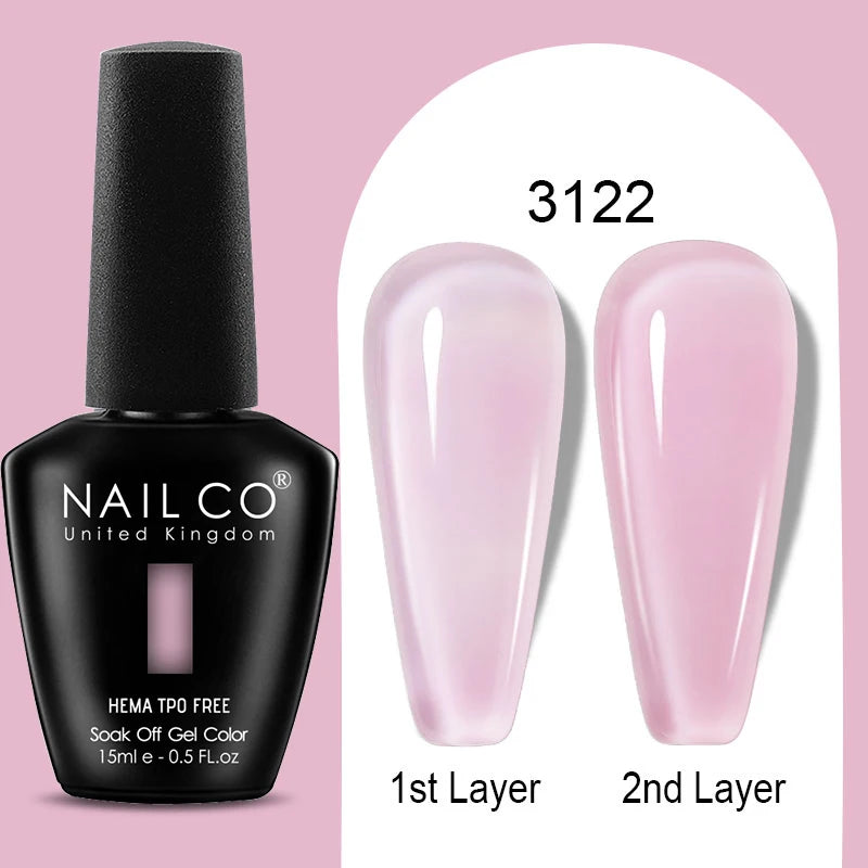 NAILCO 15ml Hema TPO Free Gel Nails Poilsh Vernis Semi Permanent UV Varnish Gel Nail Art Manicure Design TOP BASE Varnish Hybrid
