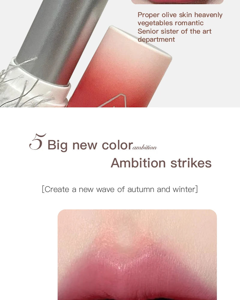 HERORANGE yarn felt velvet fog matte lipstick fog face velvet color holding makeup lifting color whitening lipstick