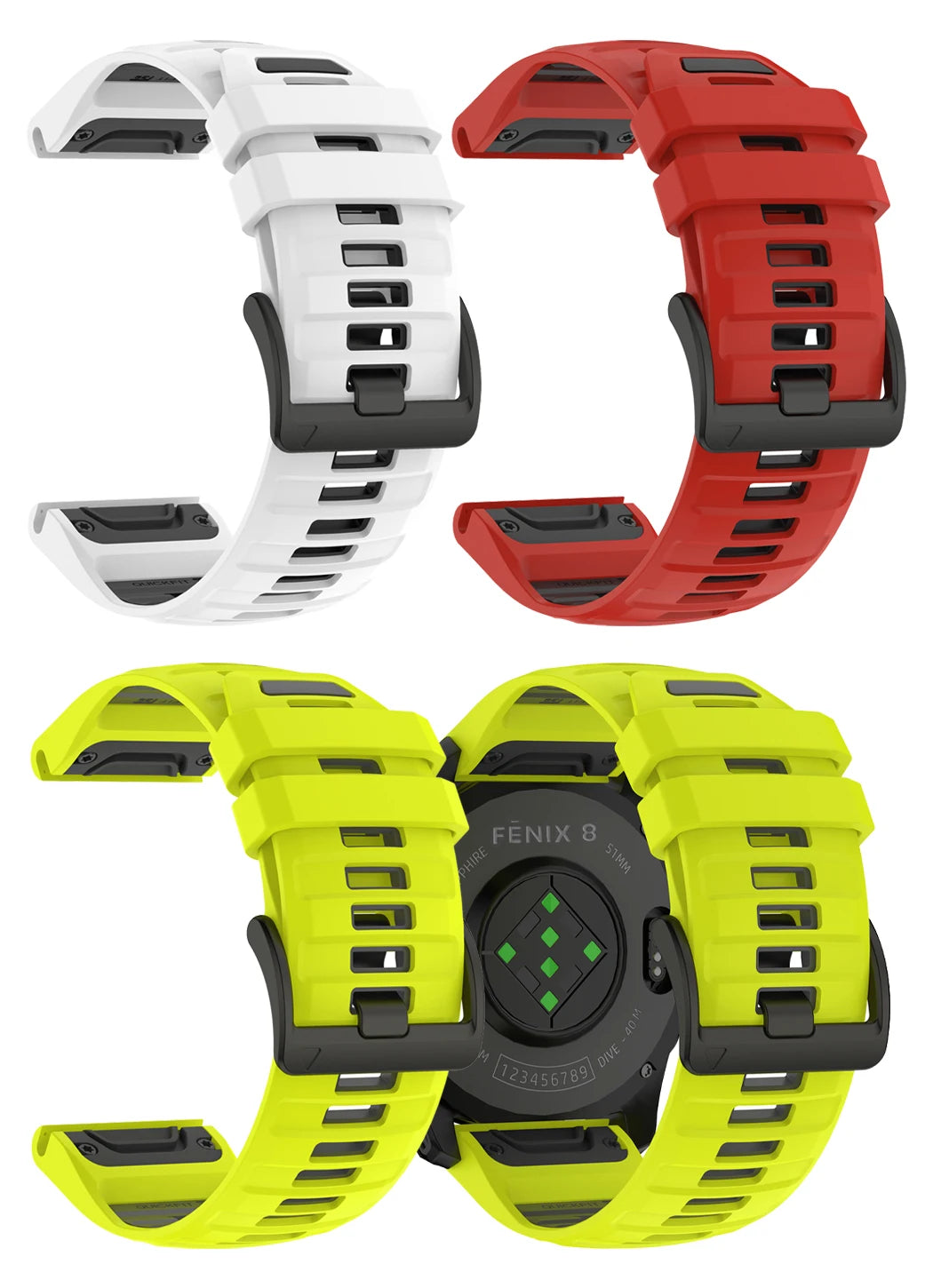 22/26mm Silicone Watchband Fenix 8 Pro Sport Strap For Garmin Tactix 7/Quatix8 Forerunner 970 965 Instinct 2X Quick Fit Bracelet