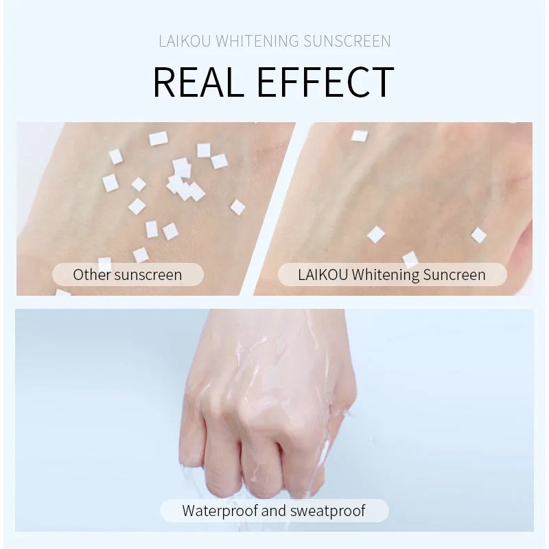 Hot Sale Skin Whiten Cream Repair Facial Best Sunscreen Spf 50 Face for Black Oily Skin Two in One Lightening Sunblock Products