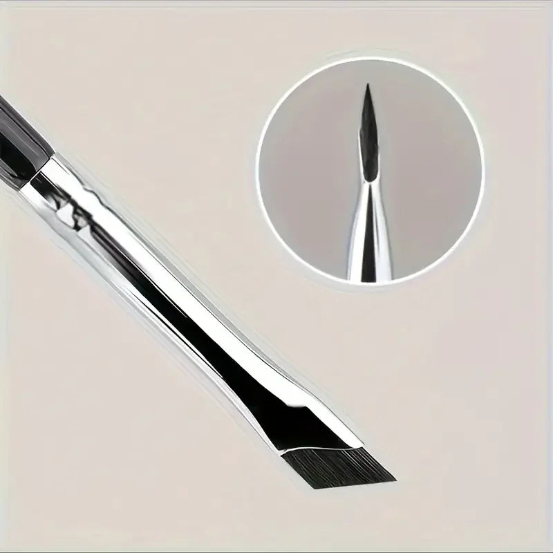 Eye Shadow Brush Ultra Thin Sickle Diagonal Makeup Brush Horizontal Silkworm Brush Eyebrow Brush