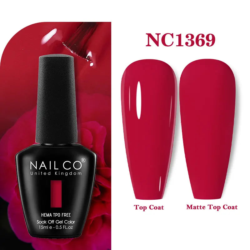 NAILCO 15ml Hema TPO Free Gel Nails Poilsh Vernis Semi Permanent UV Varnish Gel Nail Art Manicure Design TOP BASE Varnish Hybrid