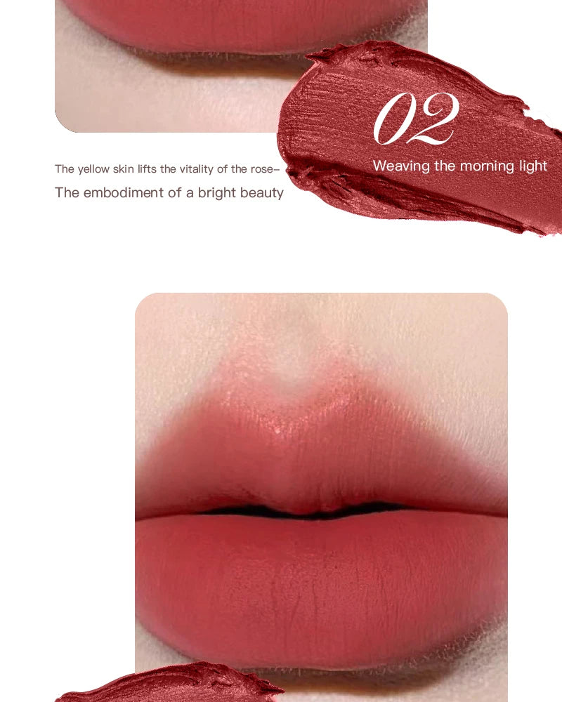 HERORANGE yarn felt velvet fog matte lipstick fog face velvet color holding makeup lifting color whitening lipstick
