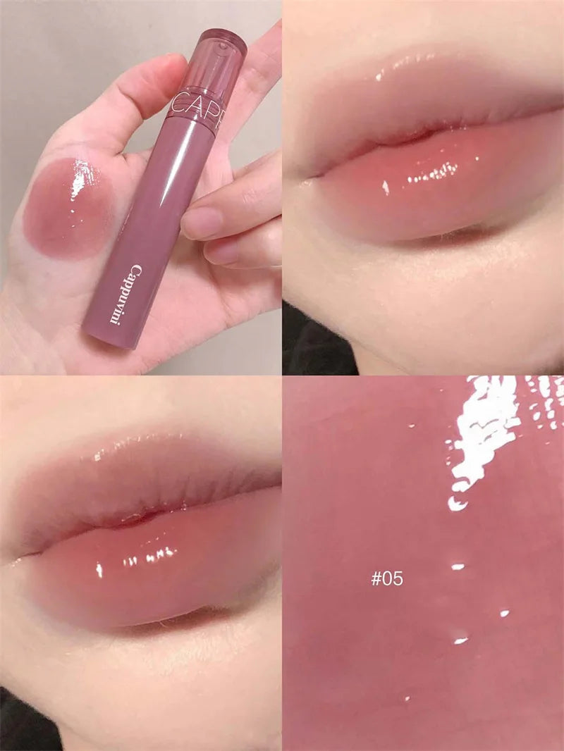 Clear Fruit Juice Lip Gloss Crystal Jelly Moisturizing Lips Oil Lasting No Sticky Sexy Lip Gloss Lipstick Makeups Lips Care