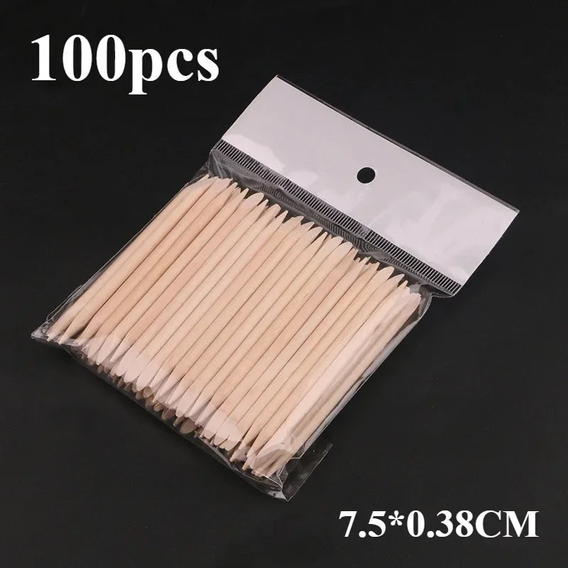 50-300pc/Set for Nail Different Sizes Orange Wood Sticks Cuticle Pusher Cuticle Remove Tool Manicure Pedicure Care nails