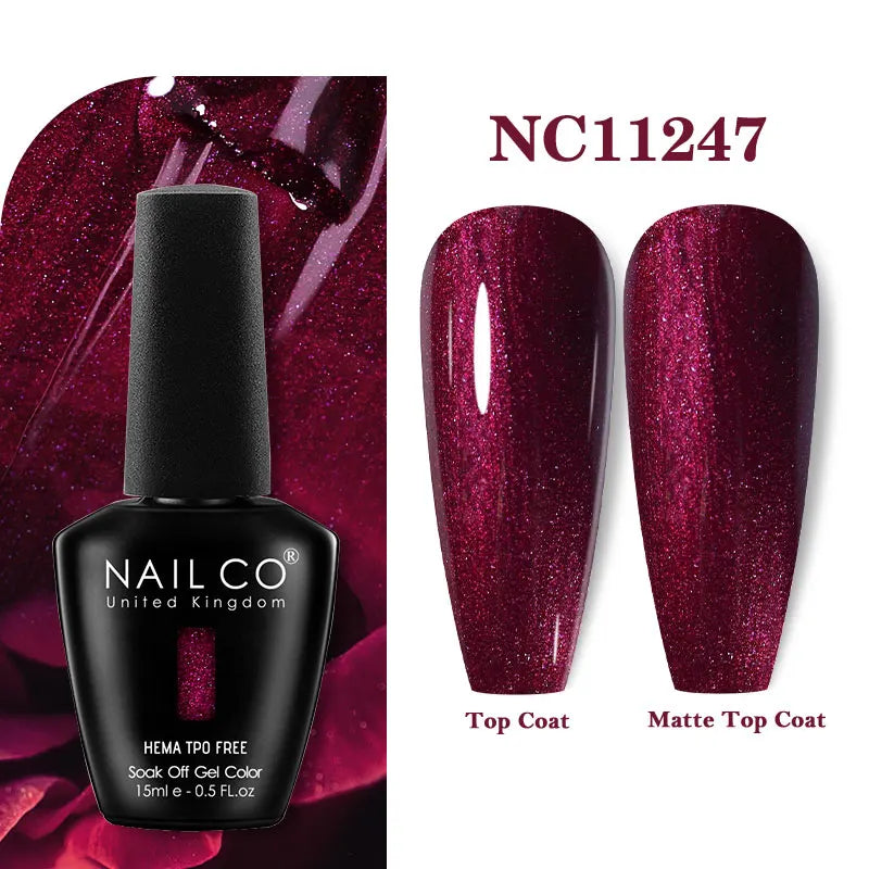 NAILCO 15ml Hema TPO Free Gel Nails Poilsh Vernis Semi Permanent UV Varnish Gel Nail Art Manicure Design TOP BASE Varnish Hybrid