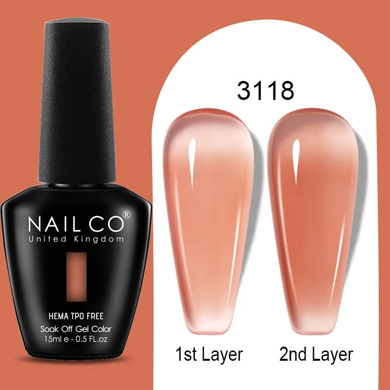 NAILCO 15ml Hema TPO Free Gel Nails Poilsh Vernis Semi Permanent UV Varnish Gel Nail Art Manicure Design TOP BASE Varnish Hybrid