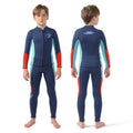 Kids Wetsuit 2pcs/set Top+Bottom 2.5mm Neoprene Jacket+Pants Long Sleeve Front Zipper Swimsuit Keep Warm Swimwear Dinving Suits