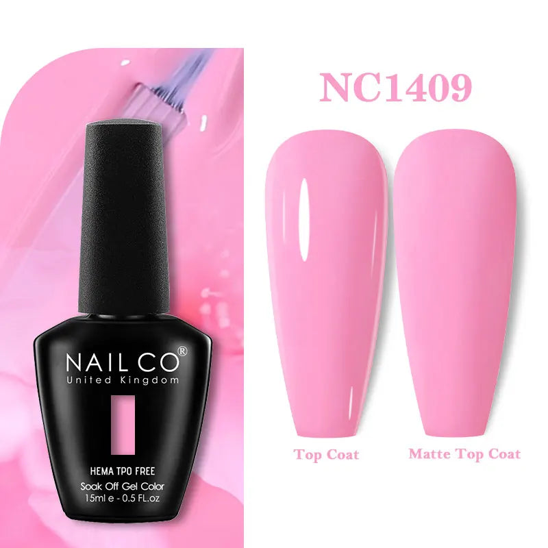 NAILCO 15ml Hema TPO Free Gel Nails Poilsh Vernis Semi Permanent UV Varnish Gel Nail Art Manicure Design TOP BASE Varnish Hybrid