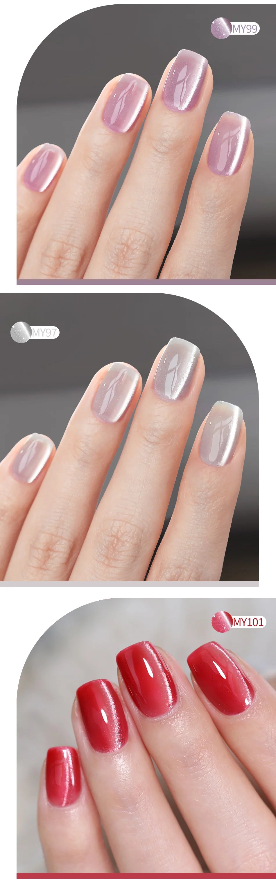 BORN PRETTY 10ml Silver Water Light Cat Magnetic Gel Nail Polish Nail Supplies Vernis Semi Permanent Gel for Fall Winter Nails