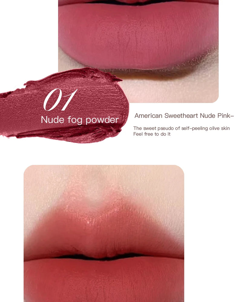 HERORANGE yarn felt velvet fog matte lipstick fog face velvet color holding makeup lifting color whitening lipstick