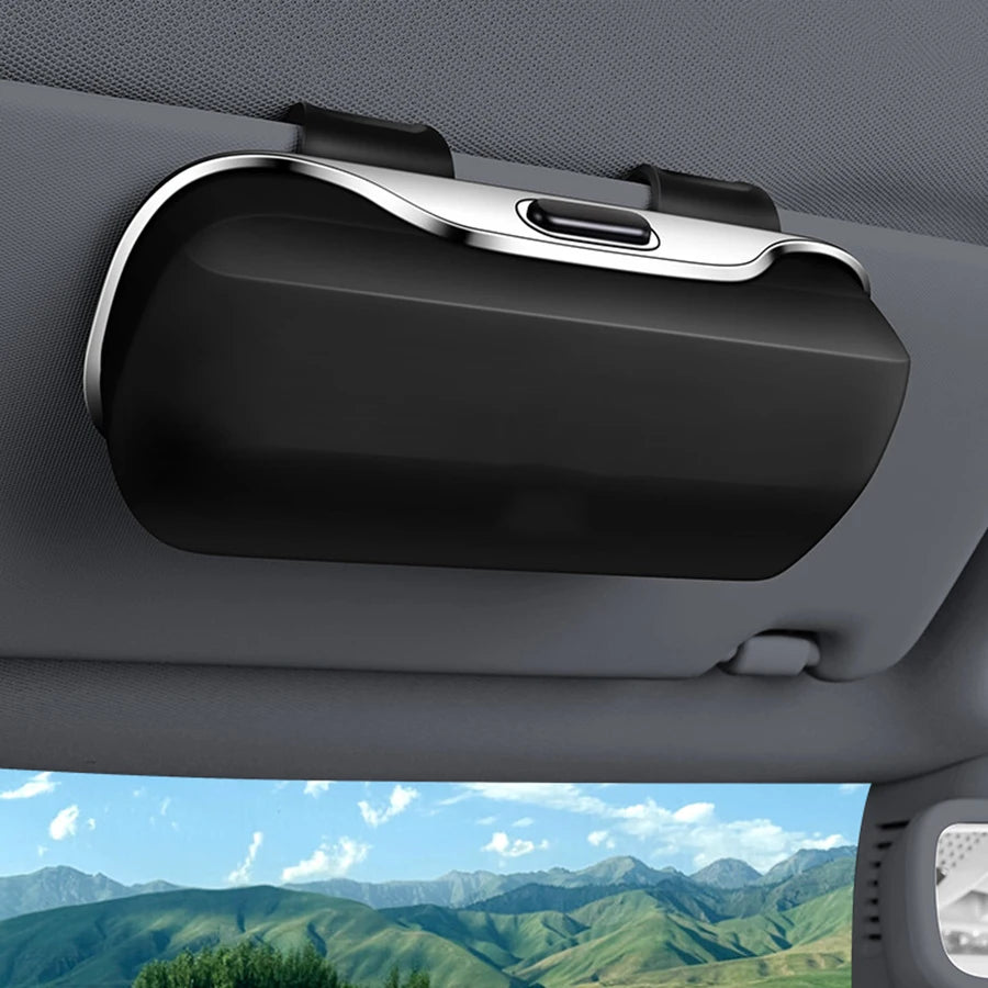 Car Glasses Box Portable Car Sunglasses Holder In The Car Driving Glasses Holder Eyeglass Case Sun Visor Car Lenses Holder