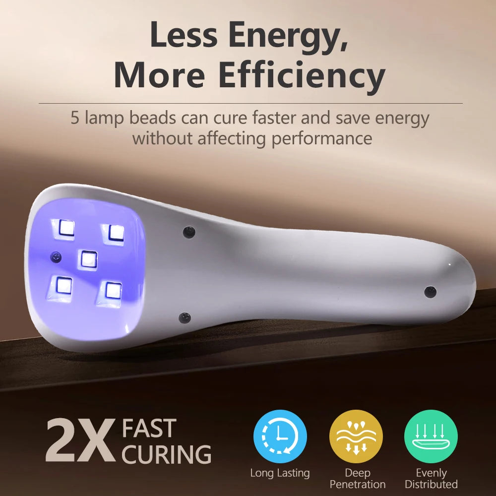 LINMANDA Handheld UV LED Lamp for Nails Drying Lamp Rechargeable Mini Manicure Lamp Nail Dryer For Gel Polish Manicure Tools