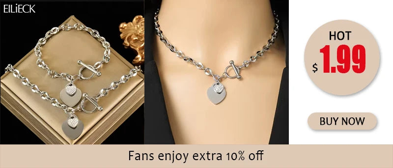 EILIECK 316L Stainless Steel Fashion Snake Pattern Chain Necklace For Women Daily Wear Trendy Neck Chain Waterproof Jewelry Gift