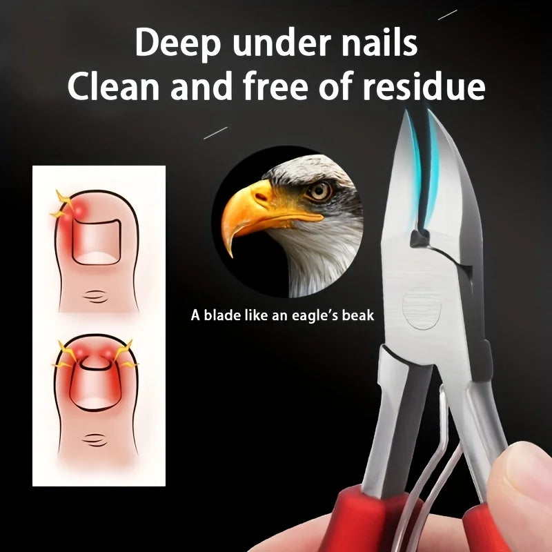 Portable Olecranon Scissors, Professional Nail Clippers, Nail Groove Trimmer for Thick Nails and Growth of Thick Nails, Toe Nail Trimmer_For Nail Scissors with Rubber Handle for Thick Nail or Intraoral Toenail Tools