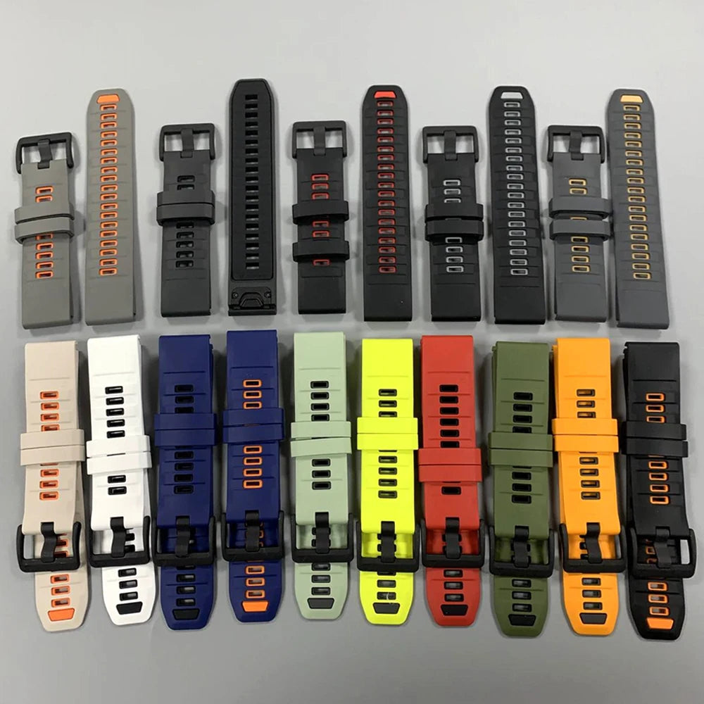 22/26mm Silicone Watchband Fenix 8 Pro Sport Strap For Garmin Tactix 7/Quatix8 Forerunner 970 965 Instinct 2X Quick Fit Bracelet