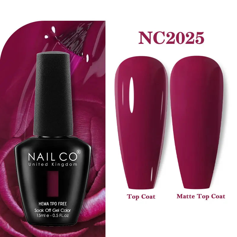 NAILCO 15ml Hema TPO Free Gel Nails Poilsh Vernis Semi Permanent UV Varnish Gel Nail Art Manicure Design TOP BASE Varnish Hybrid