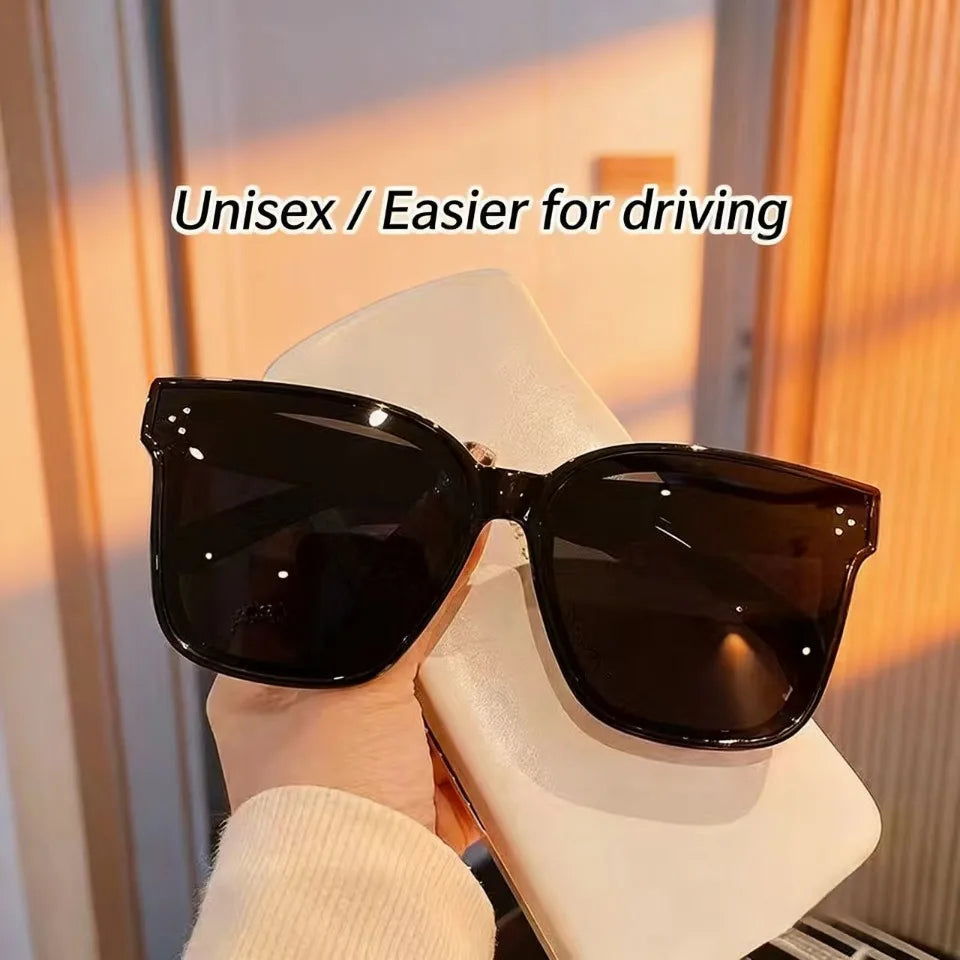 Oversized SquareSunglasses for Women Men, UV400 Protection Driving Shades,Trendy All-Match Fashion Sun Glasses for OutdoorTravel
